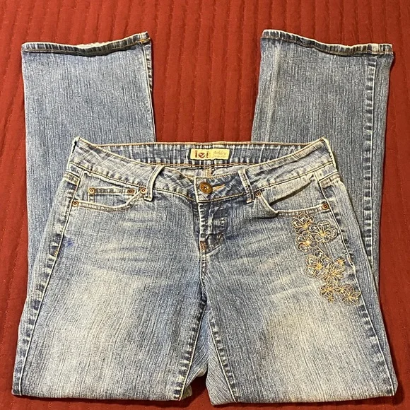 L.e.i. Ashley Ultra Lowrise Women's Light Blue Denim Jeans Size Junior 9 - Picture 3 of 16